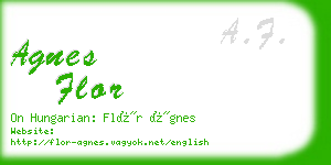agnes flor business card